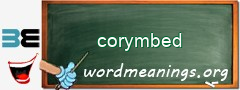 WordMeaning blackboard for corymbed